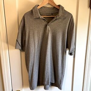 OGIO Men’s Cotton Blend Short Sleeve Polo Shirt, Gray with Black Dots, XL